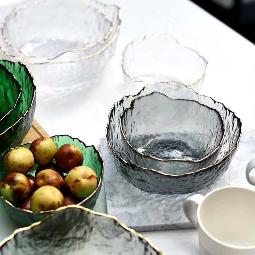 Matcha Bowl Chawan - Japanese Style Iceberg Glass Bowl with