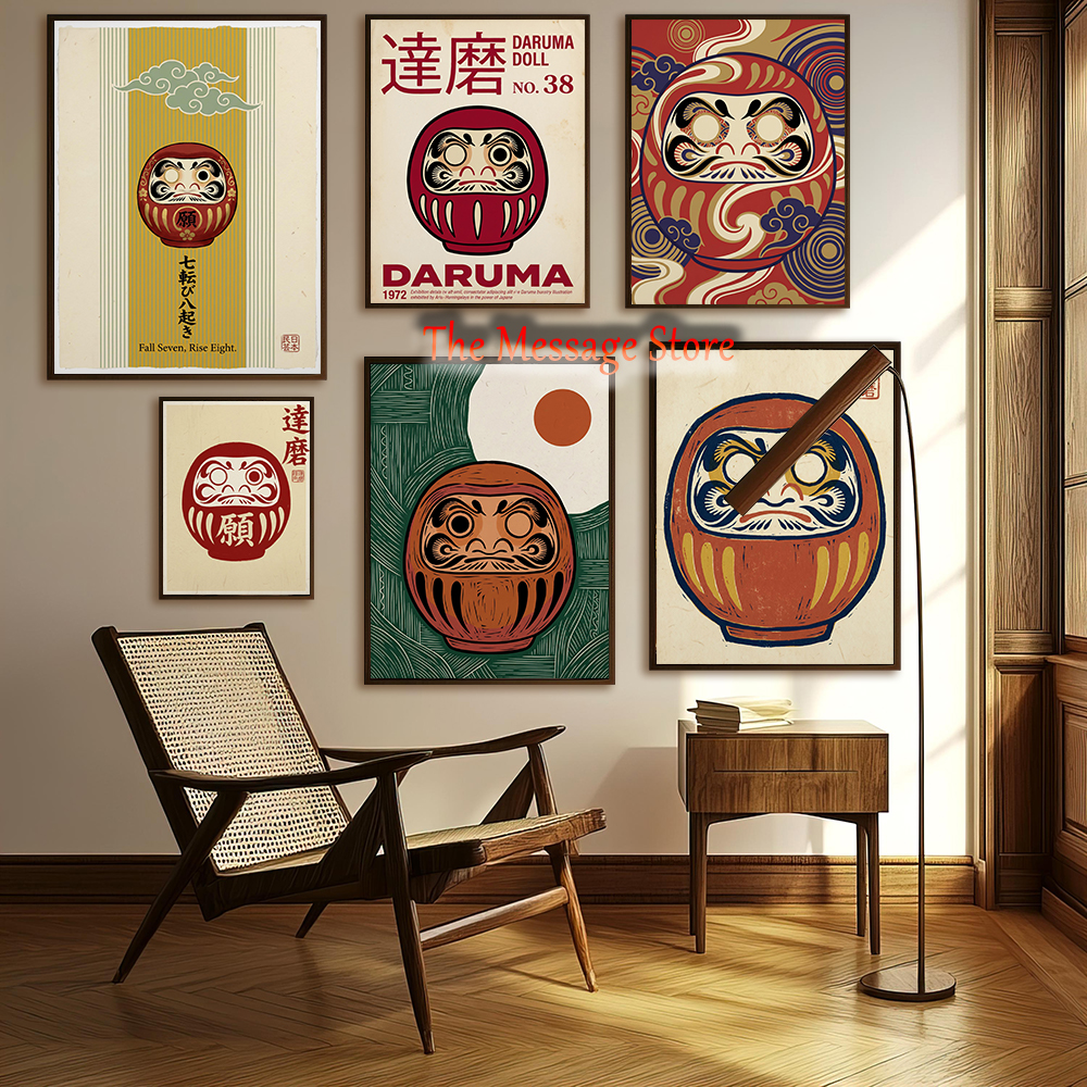 Japanese Lifestyle And Traditions - Japanese Daruma Doll Vintage Style Folk