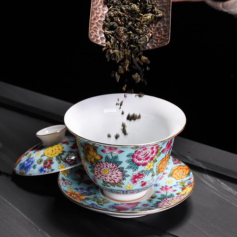 HMLOVE White Porcelain Sancai  - Matcha Bowl Chawan 评论和价格