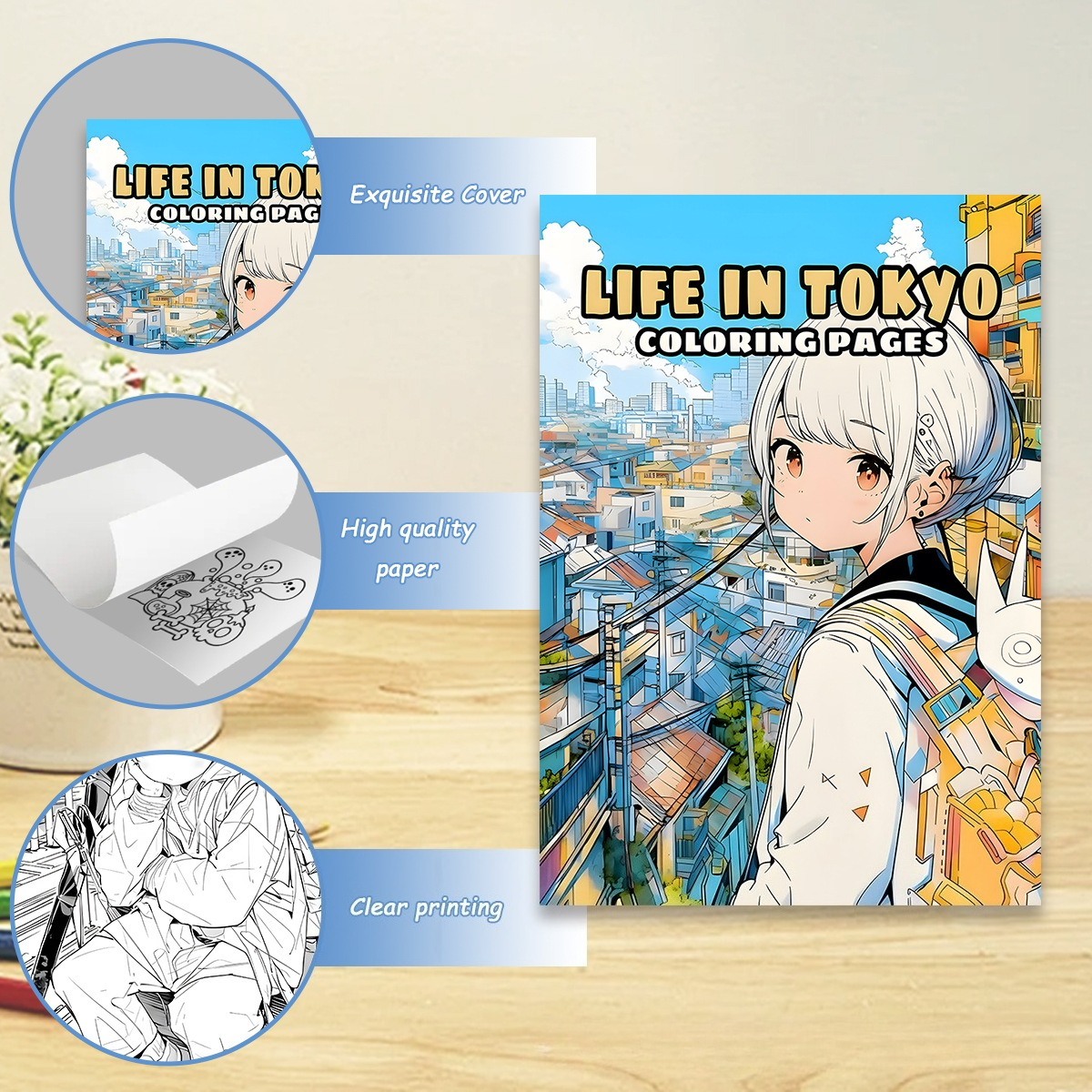 Life in Tokyo Coloring Book 24 - Japanese Tokyo Lifestyle 评论和价格