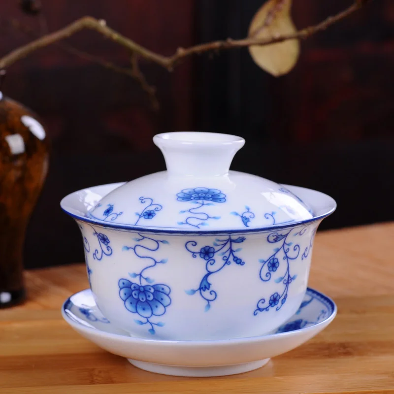White Porcelain Blue and White - Matcha Bowl Chawan 评论和价格