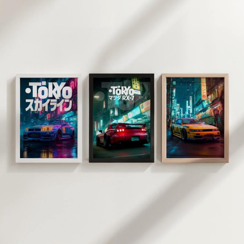 Vintage Tokyo JDM Car Poster N - Japanese Tokyo Lifestyle 评论和价格