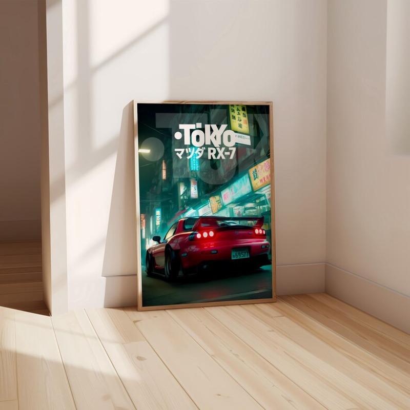 Vintage Tokyo JDM Car Poster N - Japanese Tokyo Lifestyle 评论和价格