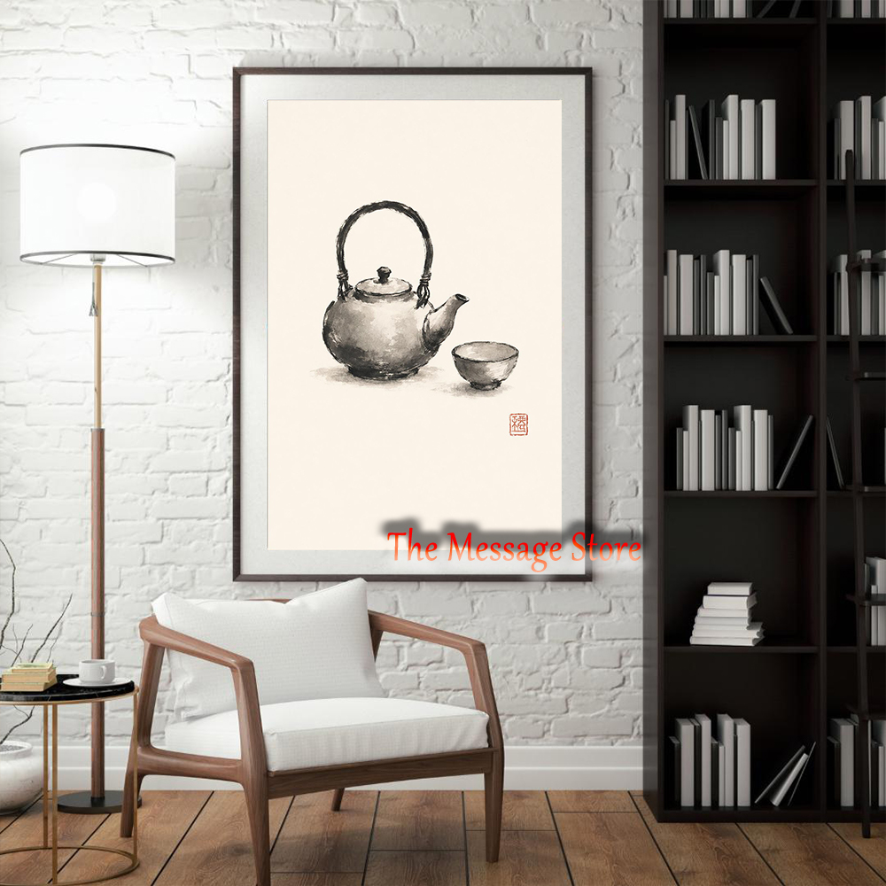 Japanese Teapot Art Minimalist - Japanese Lifestyle And Traditions 评论和价格