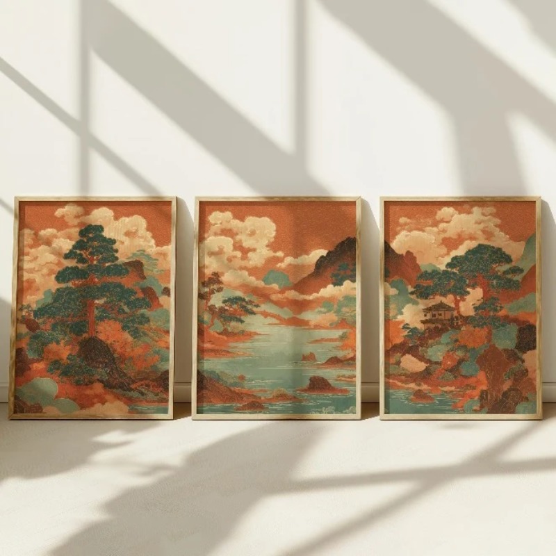 3Pcs Vintage Japanese Ukiyo-e  - Japanese Living Lifestyle 评论和价格
