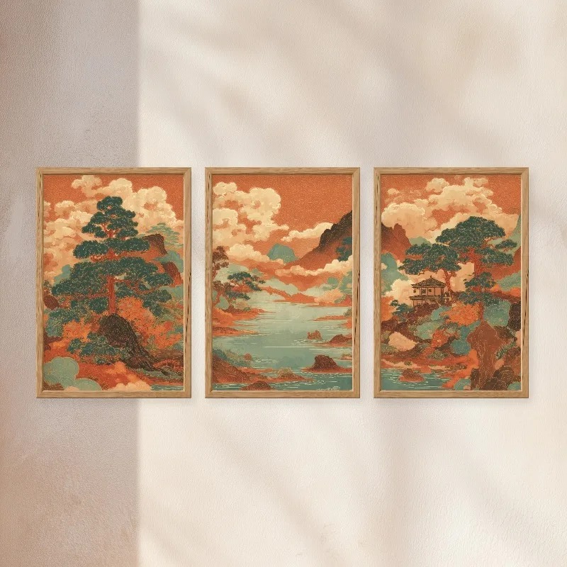 3Pcs Vintage Japanese Ukiyo-e  - Japanese Living Lifestyle 评论和价格