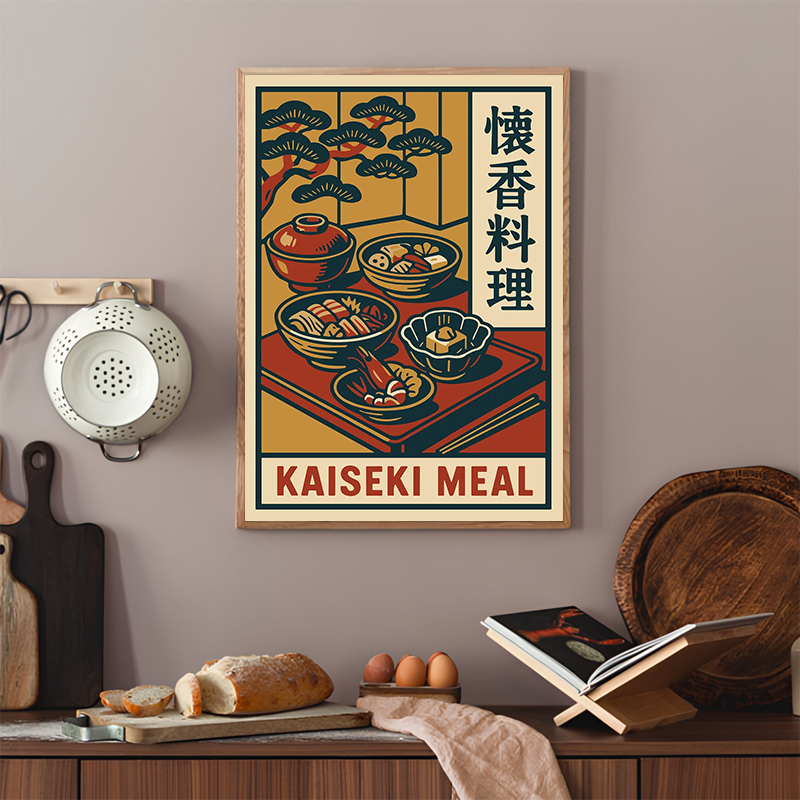 Vintage Style Japanese Food Po - Japanese Lifestyle And Traditions 评论和价格