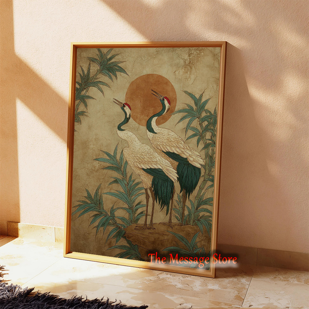 Traditional Nature Crane Birds - Japanese Lifestyle And Traditions 评论和价格