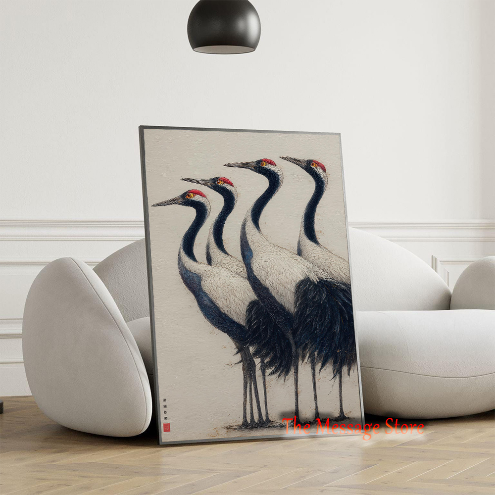 Traditional Nature Crane Birds - Japanese Lifestyle And Traditions 评论和价格