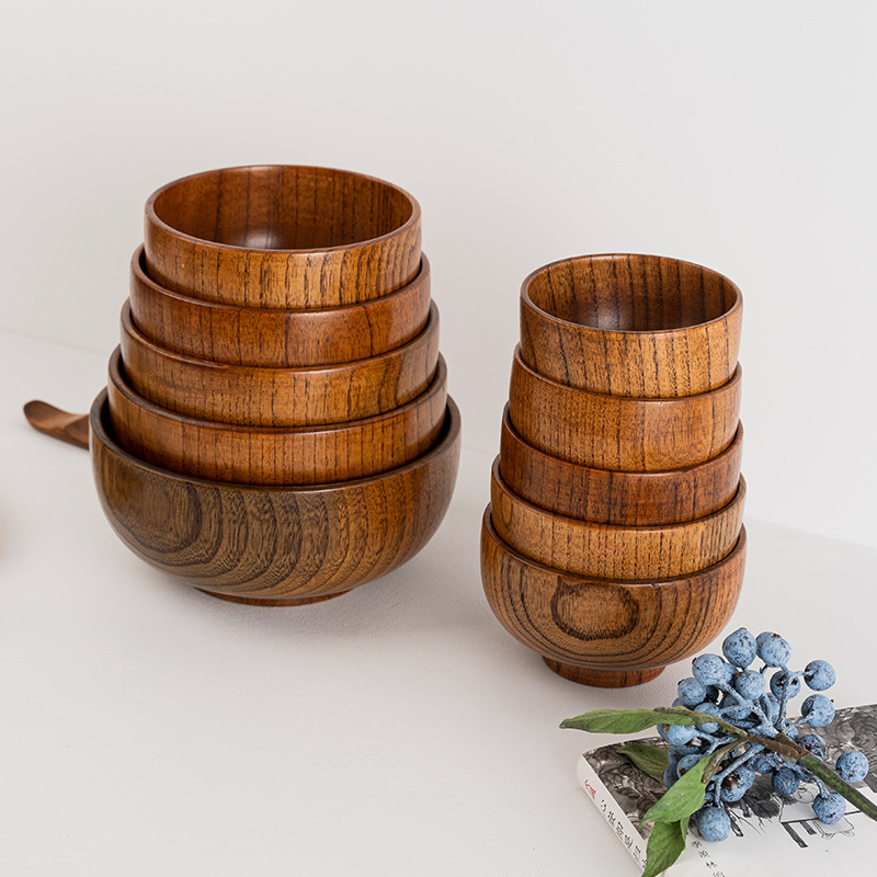 Small Japanese Wooden Rice Bow - Matcha Bowl Chawan 评论和价格