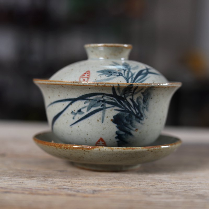 Handpainted Chinese Sancai Gai - Matcha Bowl Chawan 评论和价格