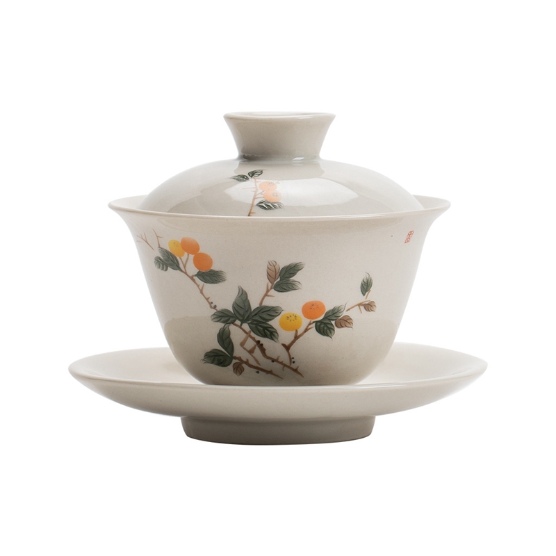 Grass and Wood Ceramic Gaiwan, - Matcha Bowl Chawan 评论和价格